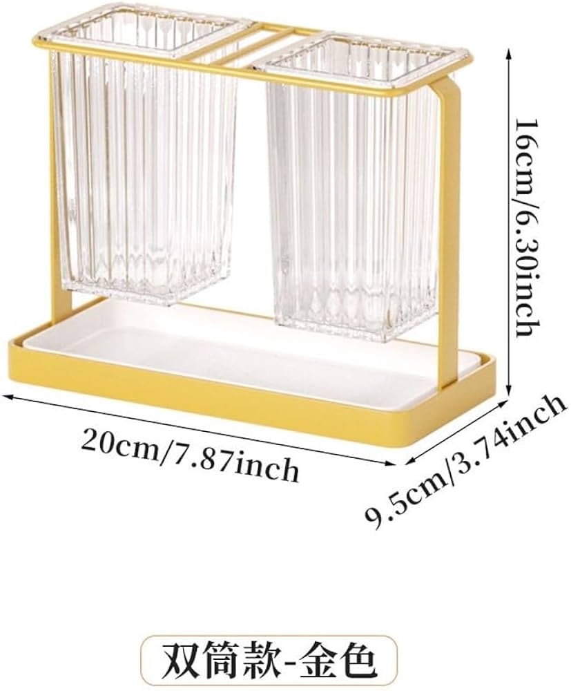 Acrylic Double Cutlery Holder With Metal Stand, Luxury 2 Grid Cutlery Holder, Stylish Cutlery Holder With Metal Stand Acrylic Double Cutlery Holder With Metal Stand, Luxury 2 Grid Cutlery Holder, Stylish Cutlery Holder With Metal Stand